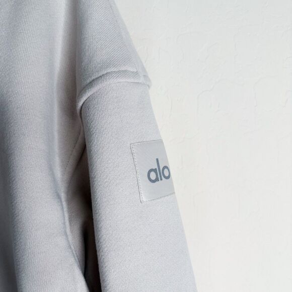 Alo Yoga Renown Heavy Weight 1/4 Zip Bone - Picture 3 of 5